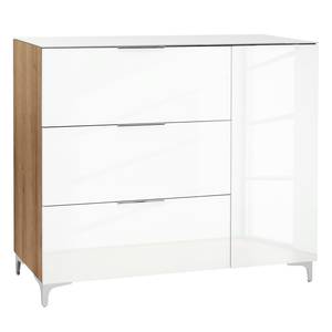 Kast Shino II Wit glas/Riviera eikenhouten look