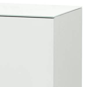 Kommode Shino I Glas Weiß / Weiß - Höhe: 77 cm