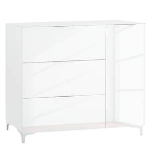 Commode Shino II Verre blanc / Blanc