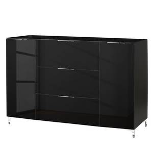 Sideboard Shino IV Glas Schwarz / Schwarz