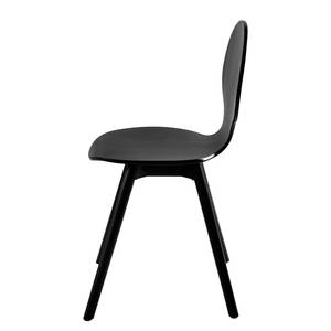 Chaises Patro (lot de 2) Partiellement en bambou massif - Noir