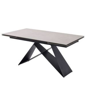 Table Pinna Céramique et verre / Métal - Noir mat - Gris