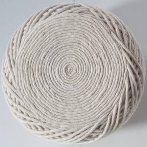 Pouf Rope II Wolle / Polyester - Natur