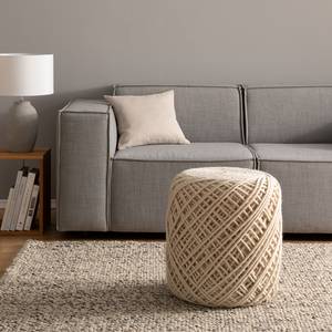 Pouf Rope II Wolle / Polyester - Natur