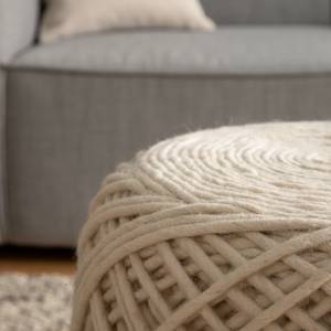 Pouf Rope II Wolle / Polyester - Natur