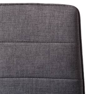 Chaises capitonnées Vallrun (lot de 2) Tissu / Frêne massif - Gris foncé