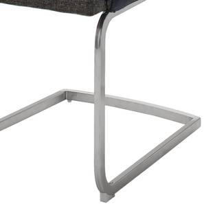 Chaises cantilever Savega (lot de 2) Tissu / Acier inoxydable - Gris foncé