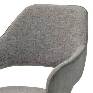 Chaises cantilever Savega (lot de 2) Tissu / Acier inoxydable - Gris clair