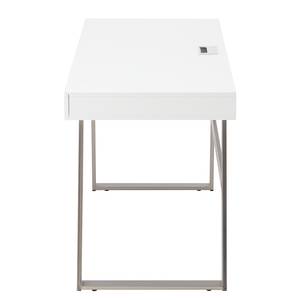 Bureau York Shire Blanc mat / Argenté