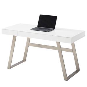 Bureau York Shire Blanc mat / Argenté