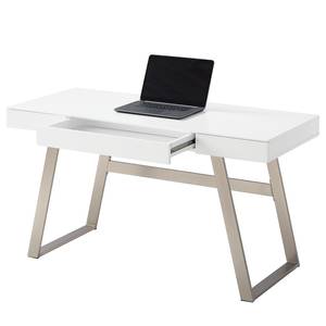 Bureau York Shire Blanc mat / Argenté