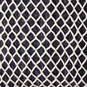 Dekokissen Grid Lines Wolle / Polyester - Beige / Blau