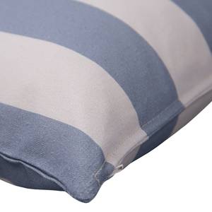 Kissenbezug T-Big Stripes Baumwollstoff - Blau / Ecru