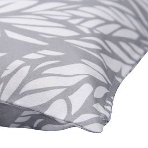 Housse de coussin T-Grey Leaves Coton - Blanc / Gris