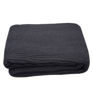 Plaid T-Plain Knit Tissu - Anthracite