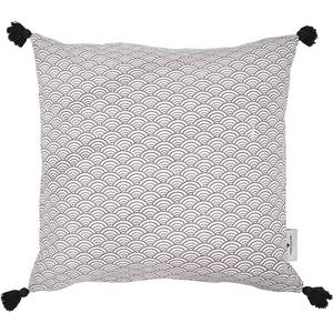 Housse de coussin T-Black Mussels Coton - Blanc / Noir