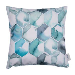 Housse de coussin T-Soft Aquarell Blanc Blanc / Gris vert - 40 x 40 cm