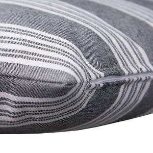 Kissenbezug T-Denim Stripes Webstoff - Grau / Creme - 40 x 40 cm