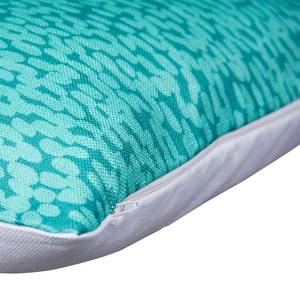 Kussensloop T-Small Dabs Geweven stof - wit/turquoise