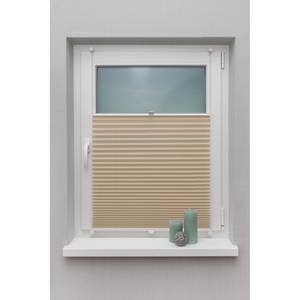 Plissee Klemmfix Fyn Webstoff - Warmes Beige - 60 x 220 cm