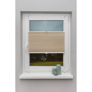 Plissee Klemmfix Fyn Webstoff - Warmes Beige - 60 x 220 cm