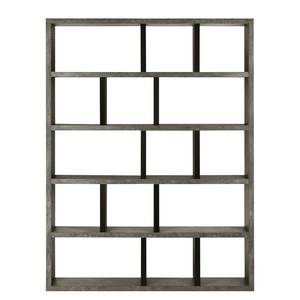 Open kast Berlin matwit - Beton look/Zwart - 150 x 198 cm