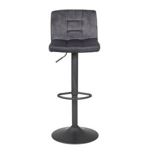 Chaises de bar Irma (lot de 2) Velours / Acier - Gris