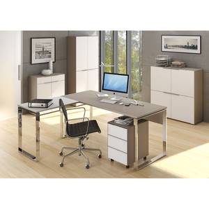 Armoire de bureau YES I Blanc mat / Sablé mat