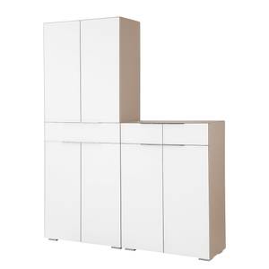 Armoire de bureau YES I Blanc mat / Sablé mat