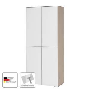 Armoire de bureau YES IV Blanc mat / Sablé mat