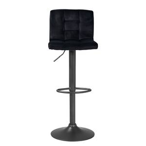 Chaises de bar Irma (lot de 2) Velours / Acier - Noir