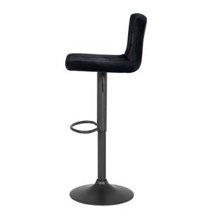 Chaises de bar Irma (lot de 2) Velours / Acier - Noir