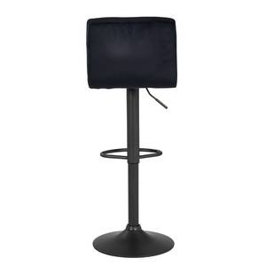 Chaises de bar Irma (lot de 2) Velours / Acier - Noir