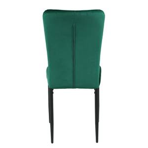 Chaises Ravno (lot de 2) Velours / Acier - Noir - Vert