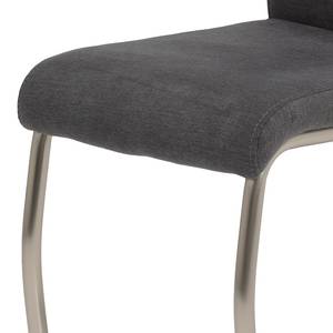 Chaises cantilever Nimbus (lot de 2) Tissu / Acier - Argenté - Anthracite