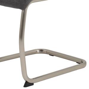 Chaises cantilever Nimbus (lot de 2) Tissu / Acier - Argenté - Anthracite