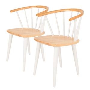 Chaises à accoudoirs Ryde (lot de 2) Hévéa massif