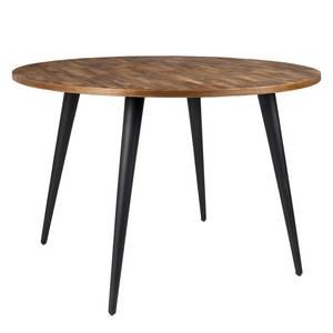 Table Will Partiellement en teck massif / Acier -Teck / Noir