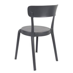 Eetkamerstoelen Helba I (set van 2) kunststof - Donkergrijs