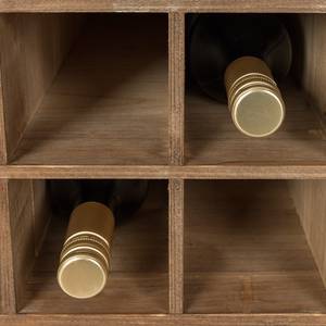 Armoire bar à vin vintage bois clair Partiellement en sapin massif / Acier -Sapin / Noir