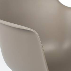 Chaises à accoudoirs Kito (lot de 2) Matière plastique - Taupe