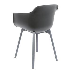 Chaises à accoudoirs Kito (lot de 2) Matière plastique - Gris foncé