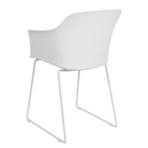 Chaises à accoudoirs Hendra (lot de 2) Matière plastique / Acier - Blanc