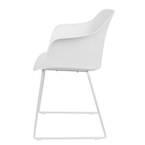 Chaises à accoudoirs Hendra (lot de 2) Matière plastique / Acier - Blanc