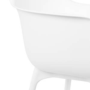 Chaises à accoudoirs Kito (lot de 2) Matière plastique - Blanc