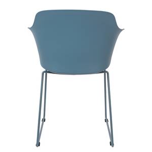 Chaises à accoudoirs Hendra (lot de 2) Matière plastique / Acier - Gris pigeon