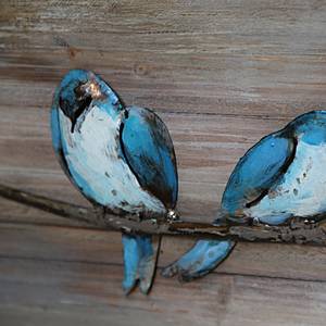 Afbeelding Birds Sparrenhout/ijzer - meerdere kleuren