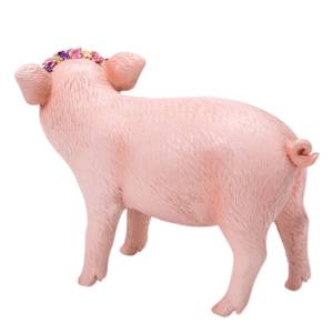Dekofigur Schwein Frederike Polyresin - Pink