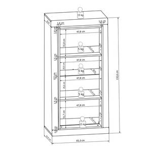 Vitrine murale Curlewis Blanc brillant / Anthracite