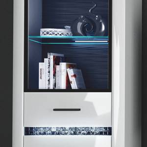 Vitrine Charnocks II Blanc brillant / Noir